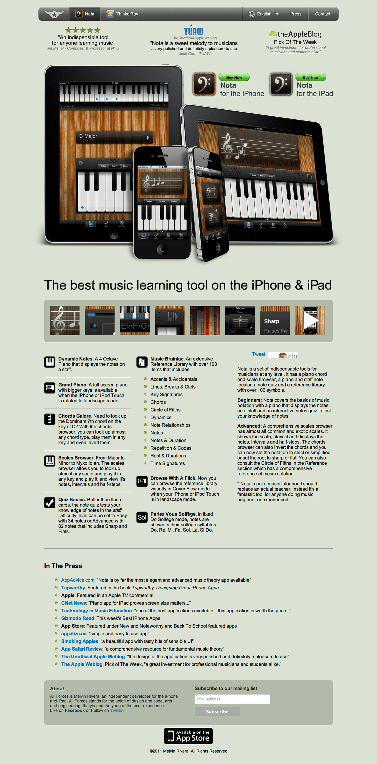Nota for iPhone and iPad